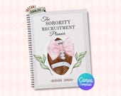 2026 Sorority Recruitment Planner; Sorority Recruitment Organization Tool; Digital Rush Week Planner for Sororities; Editable Canva Template