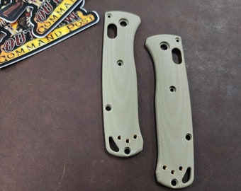 G10 Scales for Benchmade Mini Bugout Knife - Desert Tan - Contoured