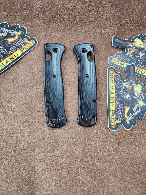 G10 Scales for Benchmade Mini Bugout Knife - Black - Contoured