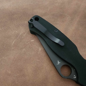 Universal Titanium Pocket Clip - Deep Carry - Black DLC Finish (choose long or short clip)