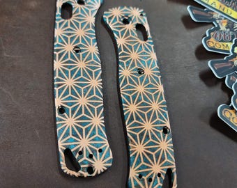 Benchmade Bugout Copper Scales – Forced Patina Japanese Pattern Engraving – Custom 535 Upgrade – EDC Knife Mod