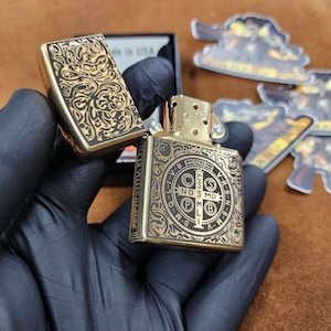 Saint Constantine Laser Engraved Brass Lighter! Made in the USA!
