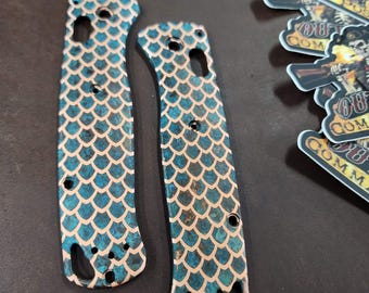 Benchmade Bugout Copper Scales – Forced Patina Dragon Scale Engraving – Custom 535 Upgrade – EDC Knife Mod