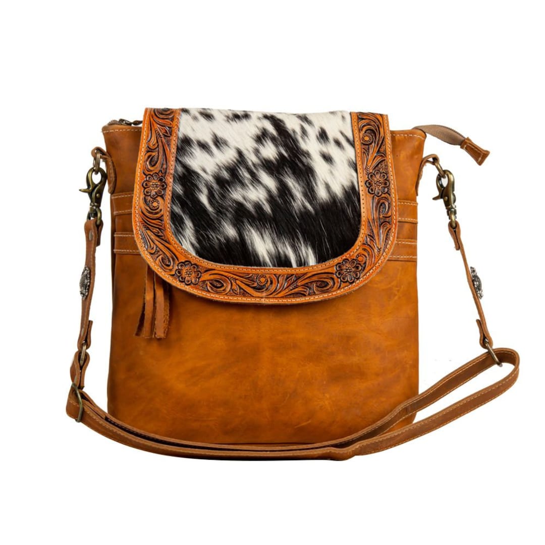 Myra Handtooled Leather Shoulder Bagsaddleback Crossbody Bag