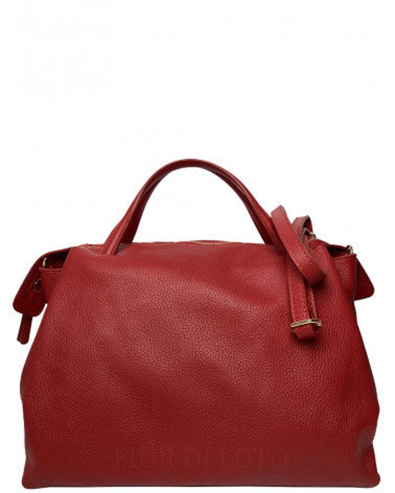 genuine red italian leather Gem