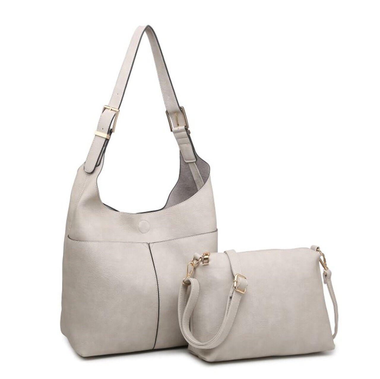 Grey Soft Real Leather Crossbody Shoulder Strap Bag For Women UK by Assots London