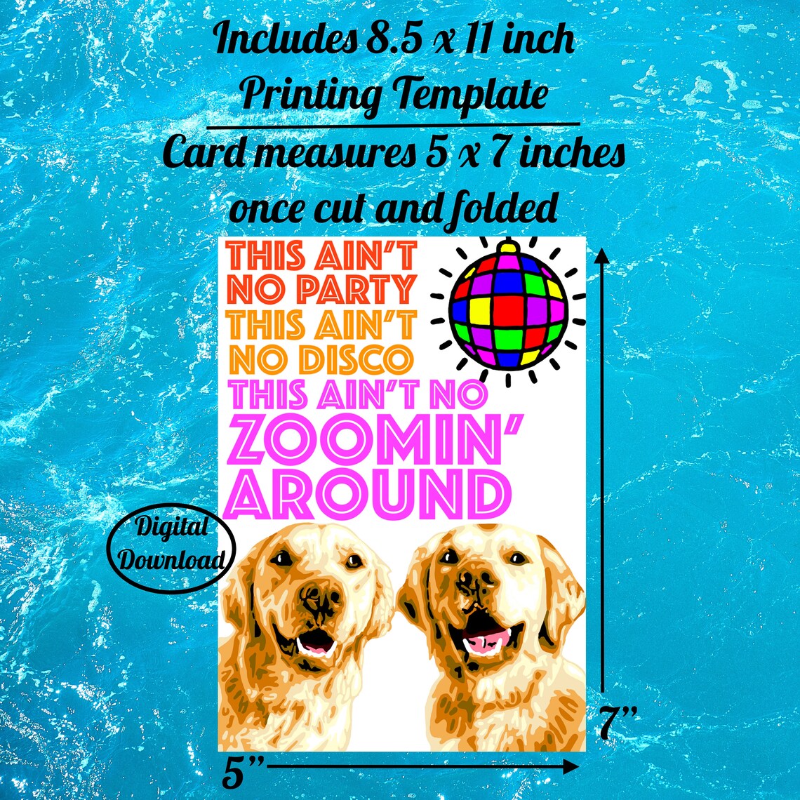 Printable Dog Birthday Greeting Card, Printable Birthday Card Funny ...