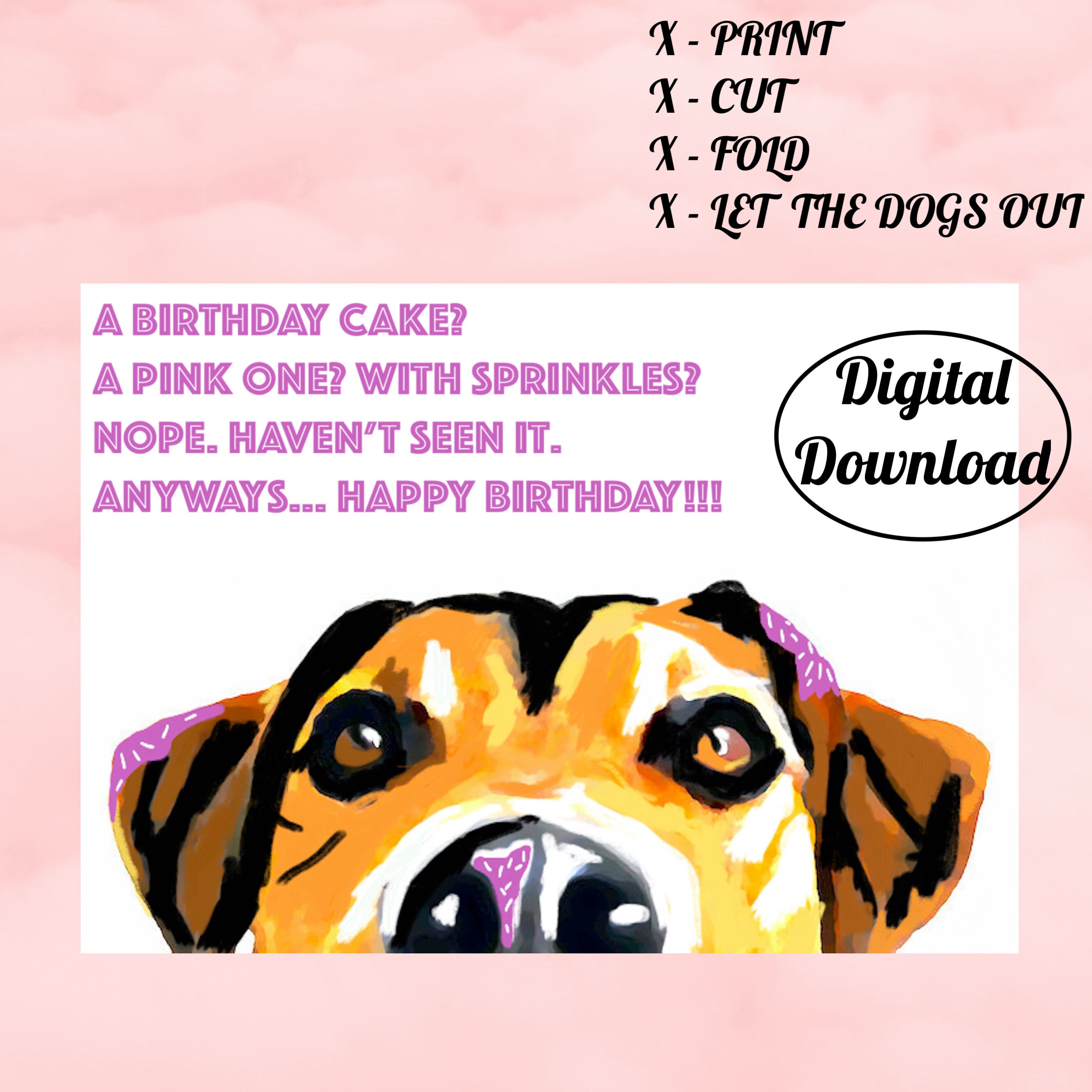 Printable Dog Birthday Card Printable - Il Fullxfull.4631953585 Kjwb 