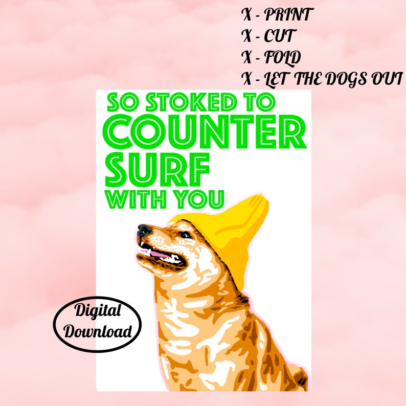 Printable Dog Birthday Greeting Card Printable Birthday Card - Etsy