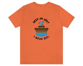 "Need An Ark? I Noah Guy" Funny Religious T-Shirt - Men's Or Women's Organic Cotton - View #8