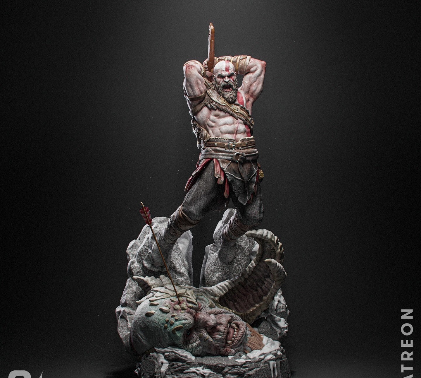 God Of Wars Thor 3D Printing Unpainted Figure Model GK Blank Kit