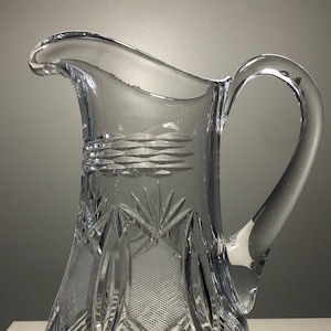 Brilliant Antique Cut Glass Pitcher