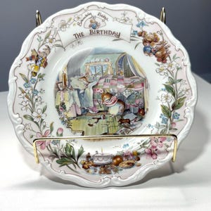 Royal Doulton Brambly Hedge “The Birthday” Plate – 8″ Bone China – Jill Barklem Special Occasion Collectible