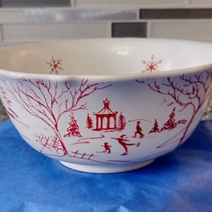 Country Estate Cereal Bowl by Juliska with Winter Frolic Scenes