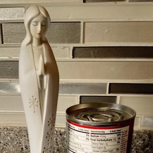 Praying Madonna Figurine or Blessed Mary Statue or Mary, Mother of God, in Porcelain Bisque