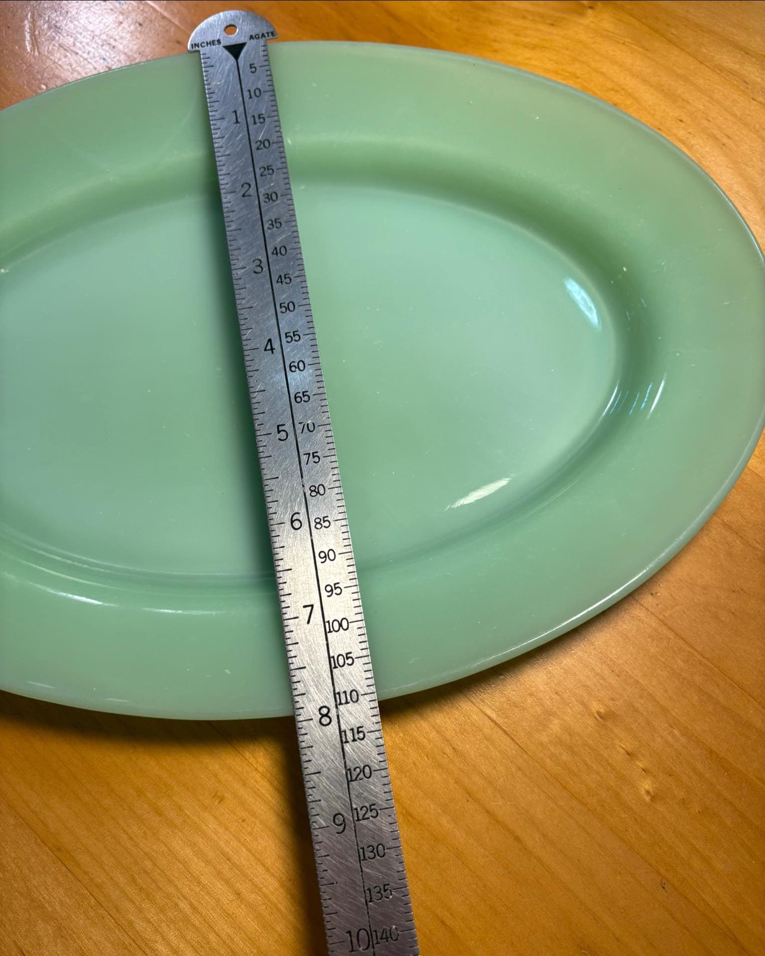 Large Vintage Fire-king Jadeite Oval Platter 11 Inch | Anchor