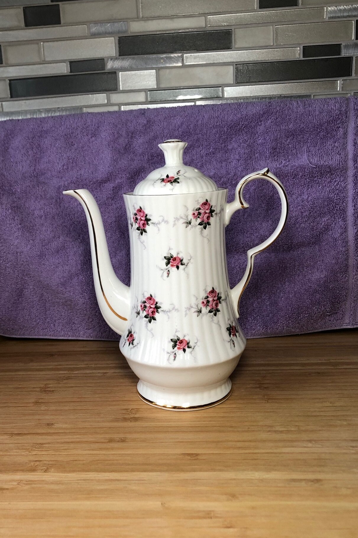 Hammersley (spode) Coffee Pot, Windsor Rose Pattern, Princess