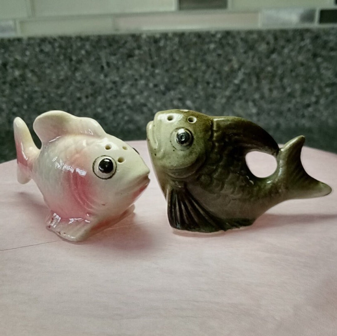 Koi Fish Salt & Pepper Set Etsy