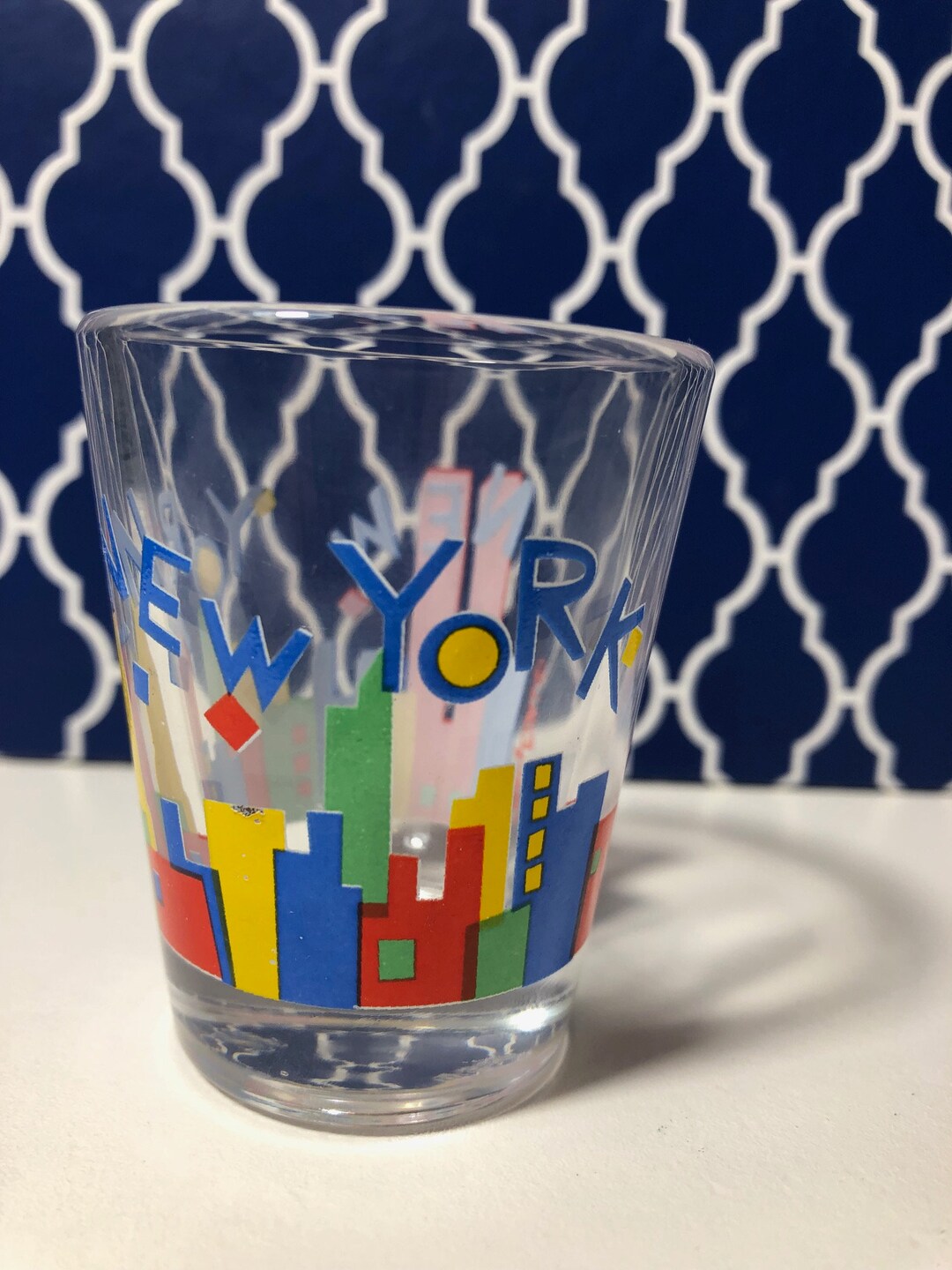 NYC Shot Glass, New York Skyline, World Trade Center, Twin Towers