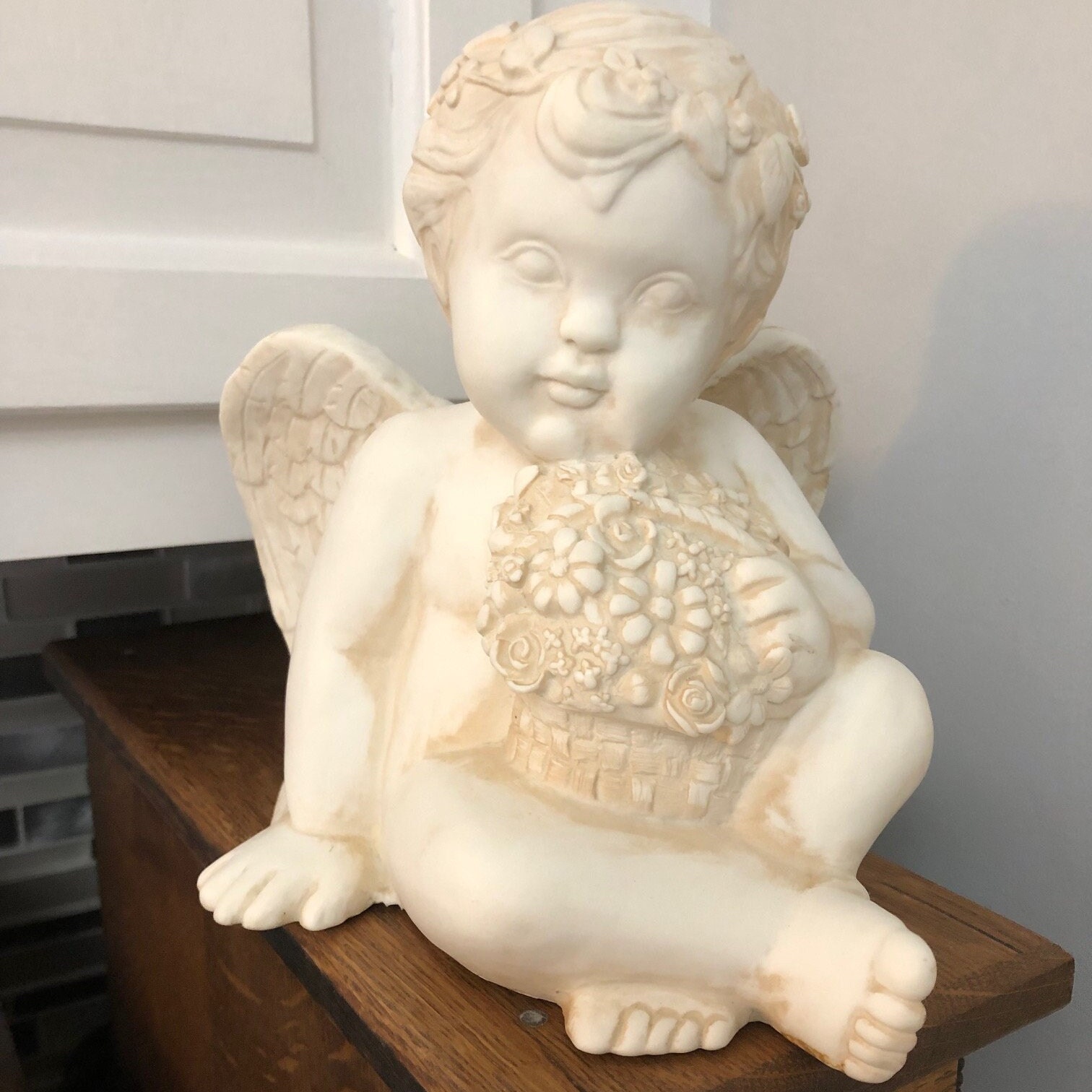 Winged Cherub Figurine Angel Statue No. 13883 by Artline Etsy