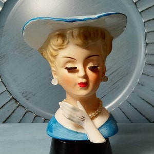 Pearl Lady Head Vase - Etsy