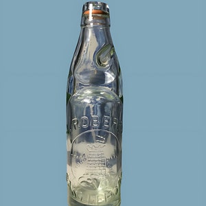 JRoberts Shot Bottle with Blue Marble Stopper, India