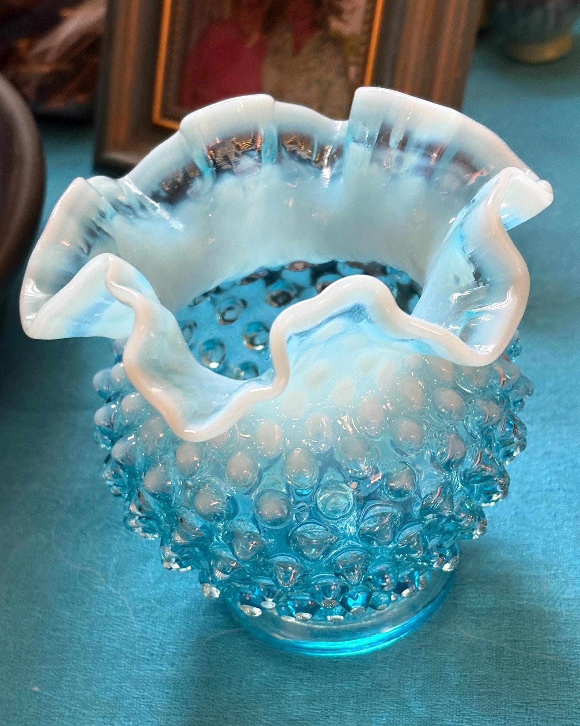 Fenton Blue Opalescent - Etsy