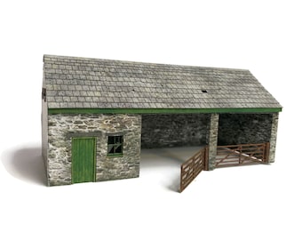 KX064-OO Farm Machinery / Tractor Store and Workshop For OO Gauge Model Railway & 1:76 Scale
