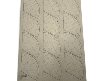 LX255-OO Laser Cut Card 120 Degree Pavement Corners (Pack of 12) For OO Gauge Model Railway and 1:76 Scale