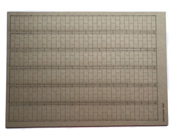 LX253-OO Laser Cut Card Pavement Strips (Pack of 6) For OO Gauge Model Railway and 1:76 Scale