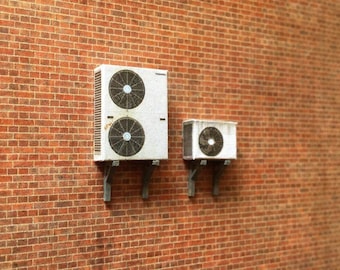 AX038-OO Air Conditioning Units (9 Large and 10 Small) For OO Gauge Model Railway & 1:76 Scale