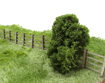 LX236-OO Laser Cut 4ft Post and Rail Lineside Fencing For OO Gauge Model Railway & 1:76 Scale