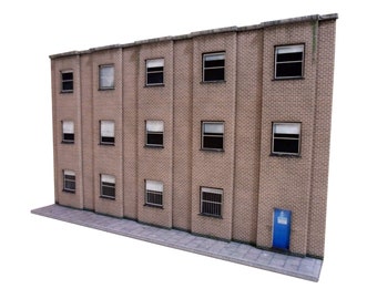 KX003-OO Low Relief Modern Office Block For OO Gauge Model Railway & 1:76 Scale