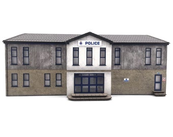 KX109-OO Low Relief Police Station For OO Gauge Model Railway & 1:76 Scale