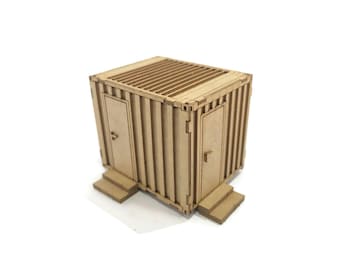 LX259-OO 10ft Shipping Container Toilet Block / Welfare Unit For OO Gauge Model Railway & 1:76 Scale