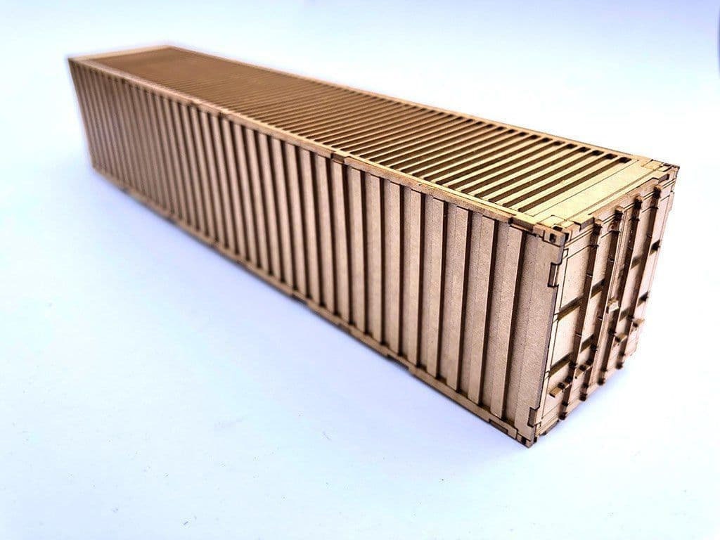 OO Scale 40ft Shipping Container Kit – 1:76 Model Railway, Laser Cut, Unassembled, LX175-OO