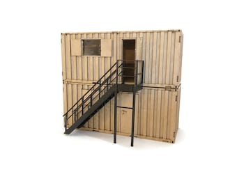 LX246-OO 20ft Shipping Container Site Office Kit (Pack of 2) For OO Gauge Model Railway & 1:76 Scale