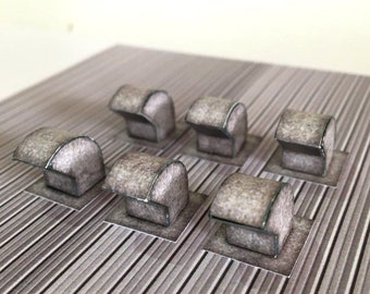 AX037-OO Gooseneck Industrial Roof Vents (Pack of 12) For OO Gauge Model Railway & 1:76 Scale