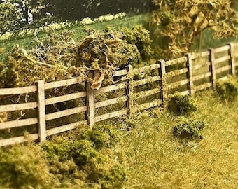 LX006-OO 4ft Post & Rail Lineside Fencing For OO Gauge Model Railway And 1:76 Scale