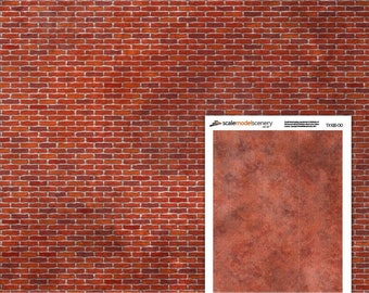 TX100-OO Victorian Weathered Red Brick (Pack of 5) For OO Gauge Model Railway & 1:76 Scale