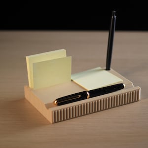 Kompakter Post-it-Notizblocker | Schreibtisch-Organizer für Notizen und Stifte