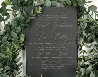 Slate Wedding Invitation