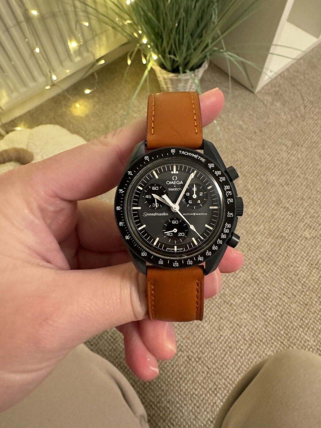 Moonswatch Strap Moonswatch Brown Leather Strap Only For Mission To