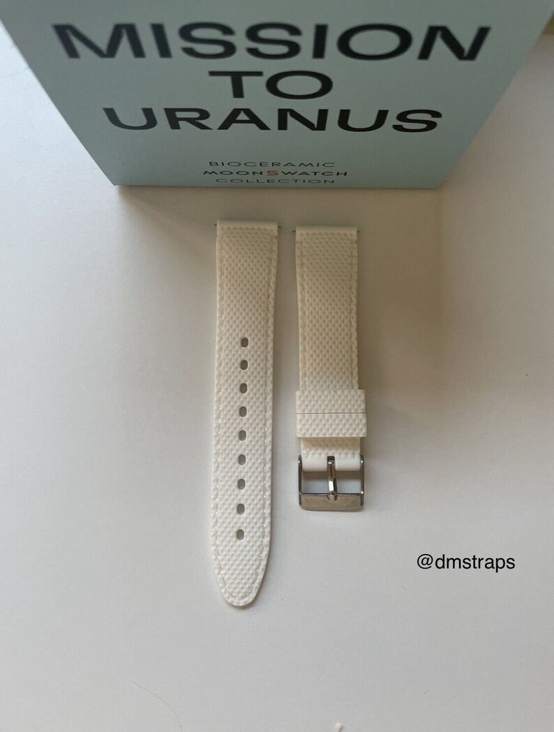 Moonswatch Strap Moonswatch White Rubber Strap Perfect for Mission to Uranus Etsy