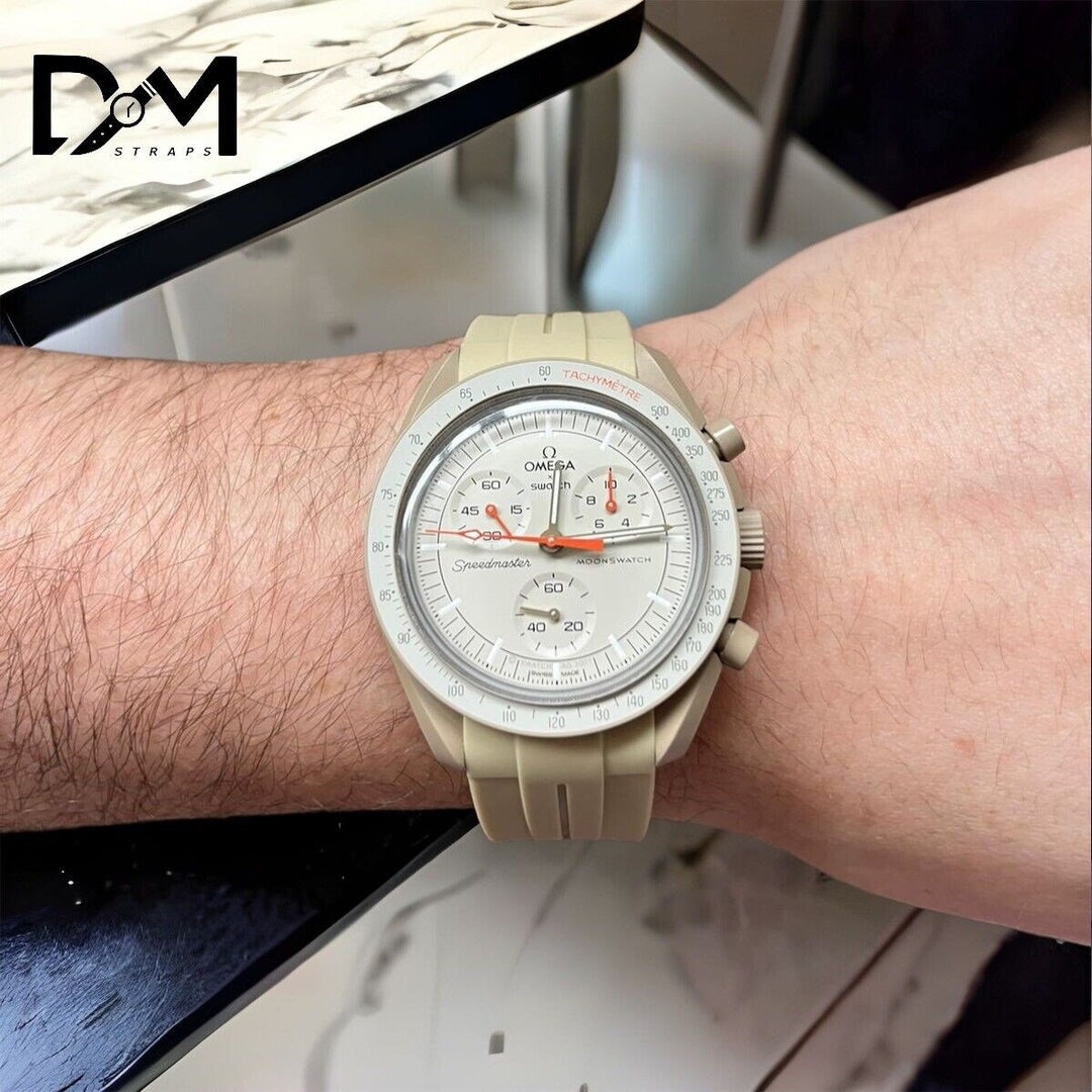 Omega X Swatch Strap Beige Mission to Jupiter Strap Only watch Not for Sale  - Etsy