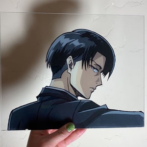 Peinture sur verre de personnage d'anime