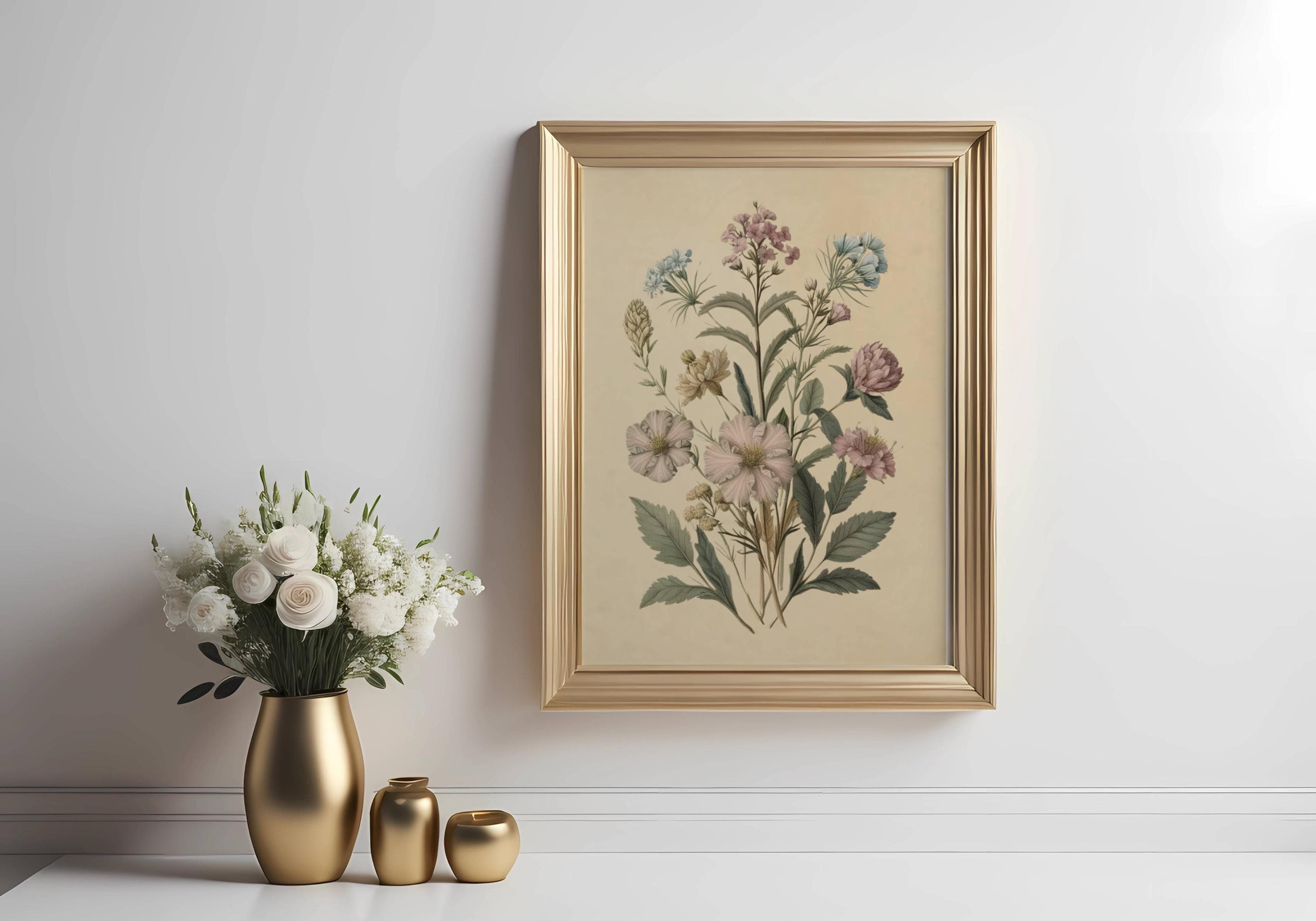 Vintage Floral Botanical Print Vintage Colour Floral Plants Wall Art ...