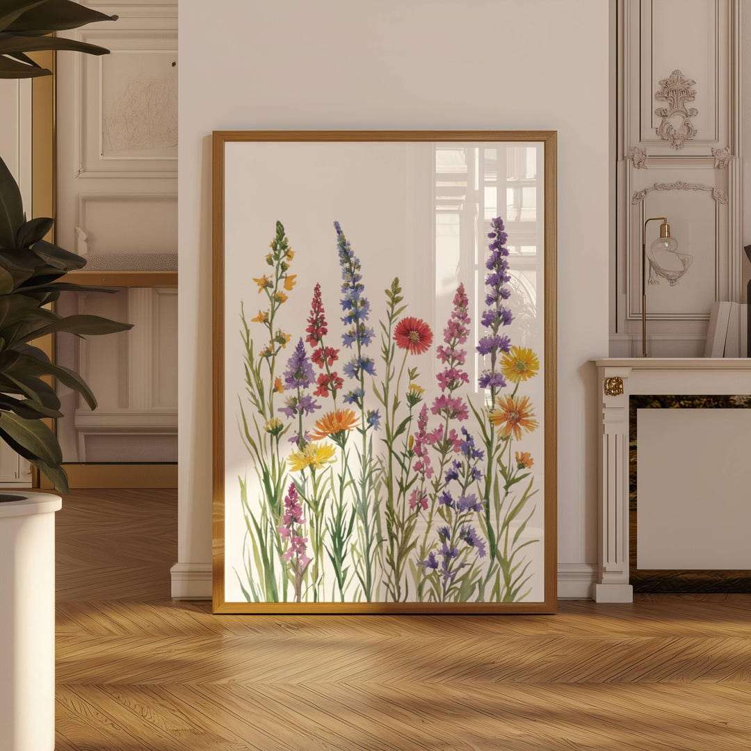 Botanical Wall Print Floral Art Room Accent Baby Girl Nursery Decor ...