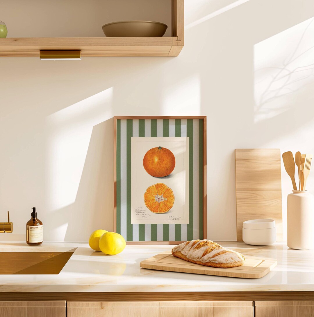 add a touch of nature to your kitchen with citrus... Fruit Botanical Print Kitchen Decor Vintage Orange Wall Art Farmhouse ...