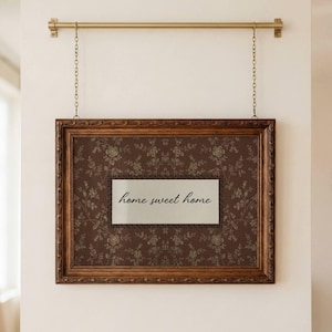 Farmhouse Style Home Sweet Home DIGITAL Wall Art Home Decor Cottage Floral Script Text Print Entryway Rustic Design Housewarming Decoration